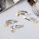 Invisibility for hair "Ophelia" (set 4 pcs) butterfly volume, 4.5 cm, silver