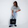 Shopper bag, department without lightning, without lining, black color