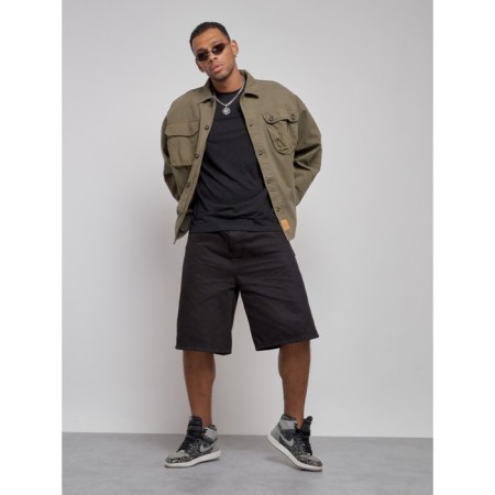 Jeaning male jacket, size 56, khaki color-8