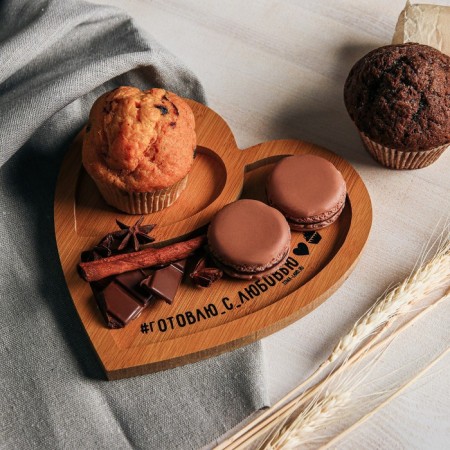Menzhitsa wooden "cook with love", 19 x 17.5 cm-4
