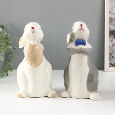 Souvenir Ceramics "Rabbits Milash" White Mix 20x10x10.5 cm-2