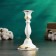 Tappert candlestick 21x10x10cm, white with gilding