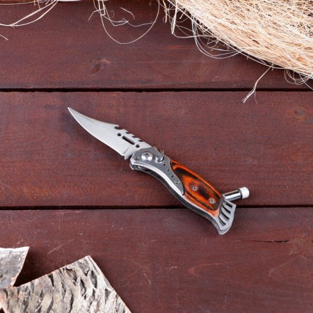 Folding “Pescar” knife 16.6cm, 76mm blade, with a flashlight-1