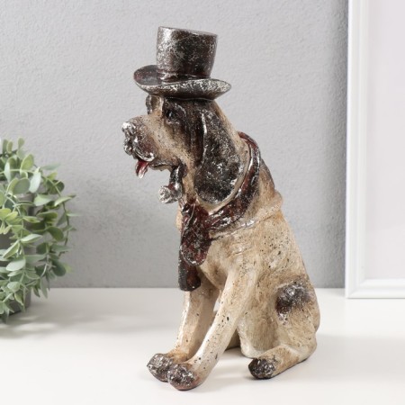 Polystone souvenir "Dog in the cylinder" 24.5x12x32.5 cm-3