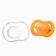 Set: nipple - a dummy with a “turtle” holder, anatomical +6 months, yellow color