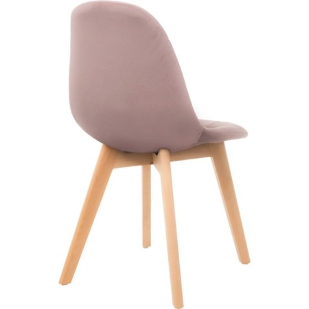 Wooden stool Filip an array of beech/velor, natural/light violet 46x53x83 cm-2