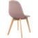 Wooden stool Filip an array of beech/velor, natural/light violet 46x53x83 cm