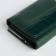 Women's wallet on magnet, green color