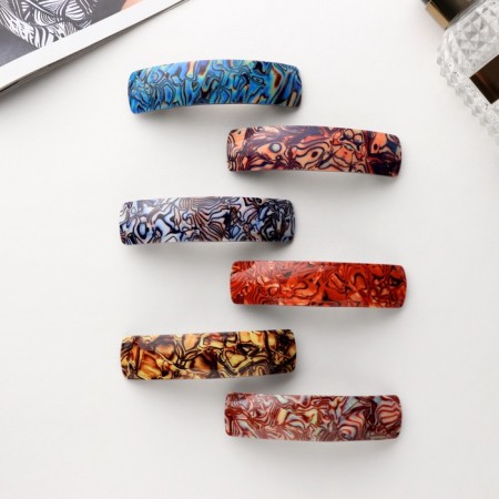Hair hairpin "Silva" amber print, 9 cm, mix-2