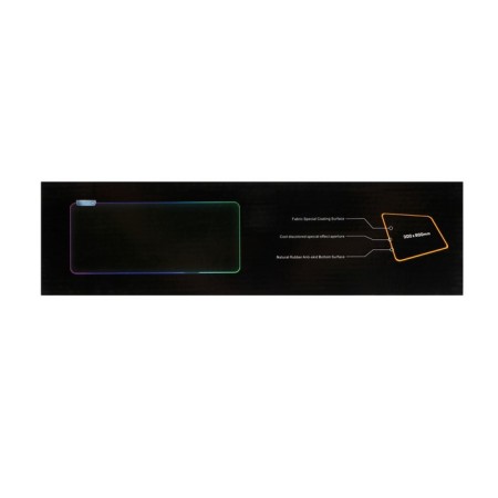 Mouse mat, 35x25x0.3 cm, with backlight RGB, USB, black-16