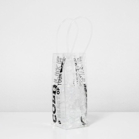 Gift package made of plastic for a bottle, packaging, “Cold Heart”, 11 x 36 x 11 cm-1