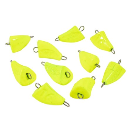 Cargo bullet-exentric painted pissy Yaman 10 pcs., 16 g, yellow