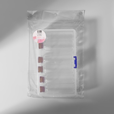A set of jars for storing beads, d = 2.2 × 7 cm, 6 pcs, in a container, 14.5 × 8.5 × 3.5 cm-6