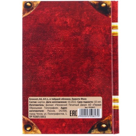 Notepad A6, 64 sheets, in a solid cover, gravity farz-4