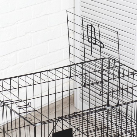 A cell for dogs and cats, a two -tier 70 x 50 x 60 cm, black-5
