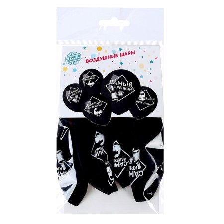 Shar Latex 12 "Liberties", male, 1 tbsp., Set 5 pcs, black color-3