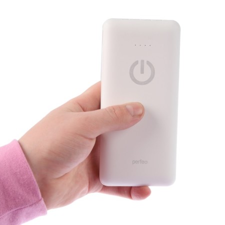 External battery of Perfeo Absolute PF_B4879, 10,000 mAh, USB/USB-C, 2.1A, built-in. cabin., White-8
