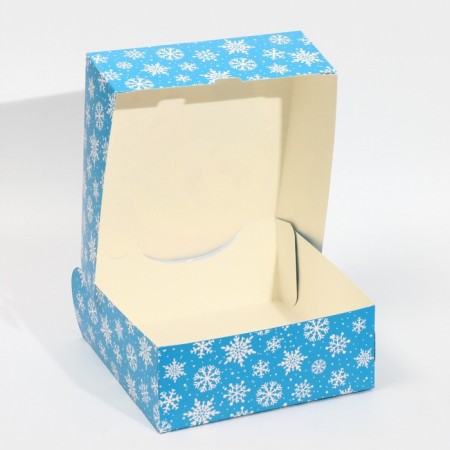 Folding box "Snowman", 25 x 25 x 10 cm, new year-2