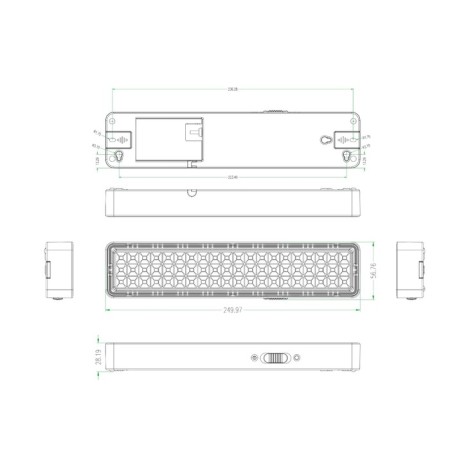 Emergency lamp LED era DBA-1, 250x57x29 mm, IP20, LED, 6W, 360LM, white color-6