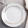 Porcelain plate "Bomond", D = 17.5 cm, white color with gold charter