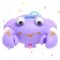 Clothing toy "Crab", light effects, MIX colors