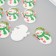 Decor for creativity tree "Snowmen with hearts" set of 10 pcs 4.5x3.2 cm