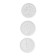 Decoration wall -mounted, gypsum panel "set of plates", 3 pcs