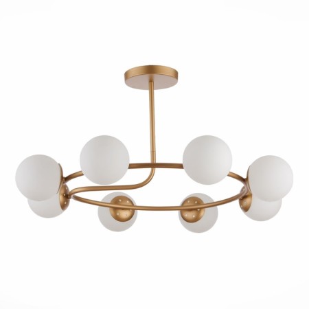 Ceiling EVOLUCE lamp. Sle220602-08. Calabria. 8x40 watts, E14, 77x77x38.5 cm, golden color-3