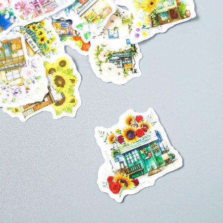 Stickers for creativity "Flower shops" set of 50 pcs 4.5x6.5x1.1 cm-1
