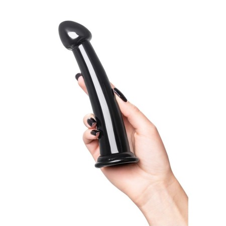 Unrealistic phallimitator Jelly Dildo L Toyfa Basic, TPE, Black Color, 20 cm-4