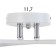 Valencia chandelier 2x60W E27 white 48x16.5x21cm
