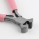 Picky end, for needlework, 10.5 × 6.5 cm, silver/pink color