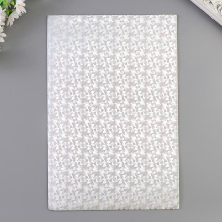 Foamiran metallized "Flash silver" 2 mm format A4 set 5 sheets-1