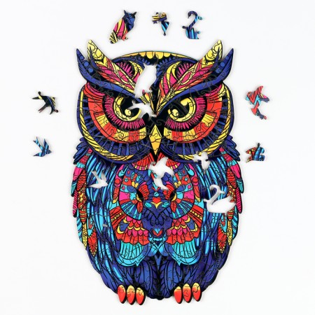 Puzzles wooden figured "owl", 160 elements-7