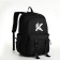 School backpack on lightning, 5 pockets, black color