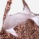 Household bag on the button, brown color
