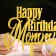 Topper "Happy Birthday, Mommy", gold, give beautifully