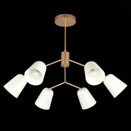 Ceiling EVOLUCE lamp. Sle155902-06. Mario. 6x40 watts, E14, 69x69x52 cm, golden color-6
