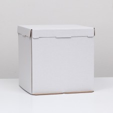 Box for cake, white, 30 x 30 x 30 cm