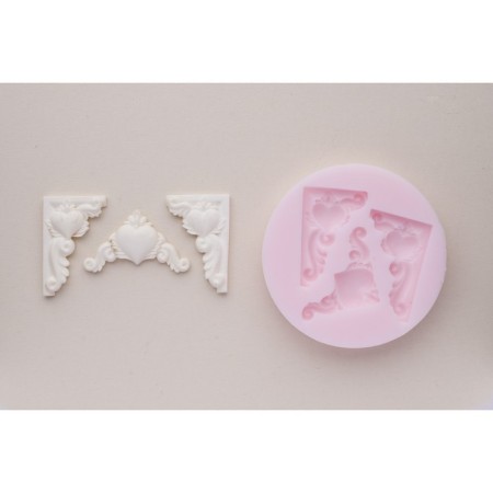 Silicone Mold No. 1426 "monograms, corners, borders, stucco molding"
