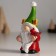 Polystone souvenir "Dwarf in a green hat with horns, with a bird" 4x5.5x10.5 cm