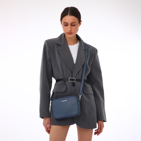 Women's bag over the shoulder Textura, small size, blue color-7