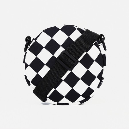 Bag's bag with lightning, external pocket, adjustable belt, black/white color-1