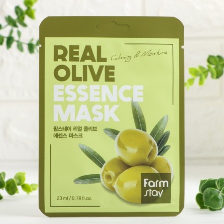 Fabric face mask with olive extract Farmstay Real Olive Essence Mask