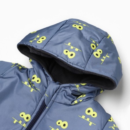 Demi-season suit for a boy, blue color, height 80-86 cm-2