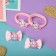 Hair set "Cute" (2 clamps 3.5 cm, 2 elastic bands) color horse