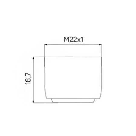 IDDIS 996S22S2, internal thread, d = 22 mm, silicone, chrome-7