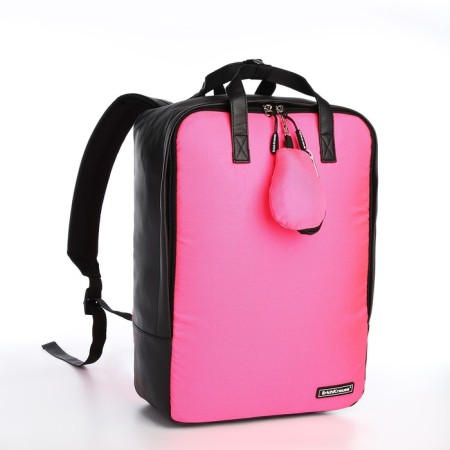 A backpack - a bag, Erich Krause, a wallet from textiles, artificial leather, pink color-2