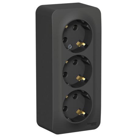 Triple SE BLANCA, 16 A, 250 V, invoice, with salary, IP20, anthracite, Blnra010316