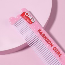 Comb “fashion”, with a pen, curly, 14.7 × 3.7, multi -colored